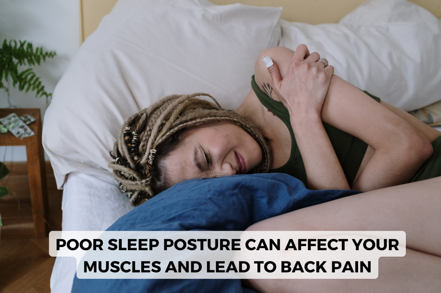 poor sleep posture leading to back pain
